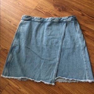 Wrap jean skirt